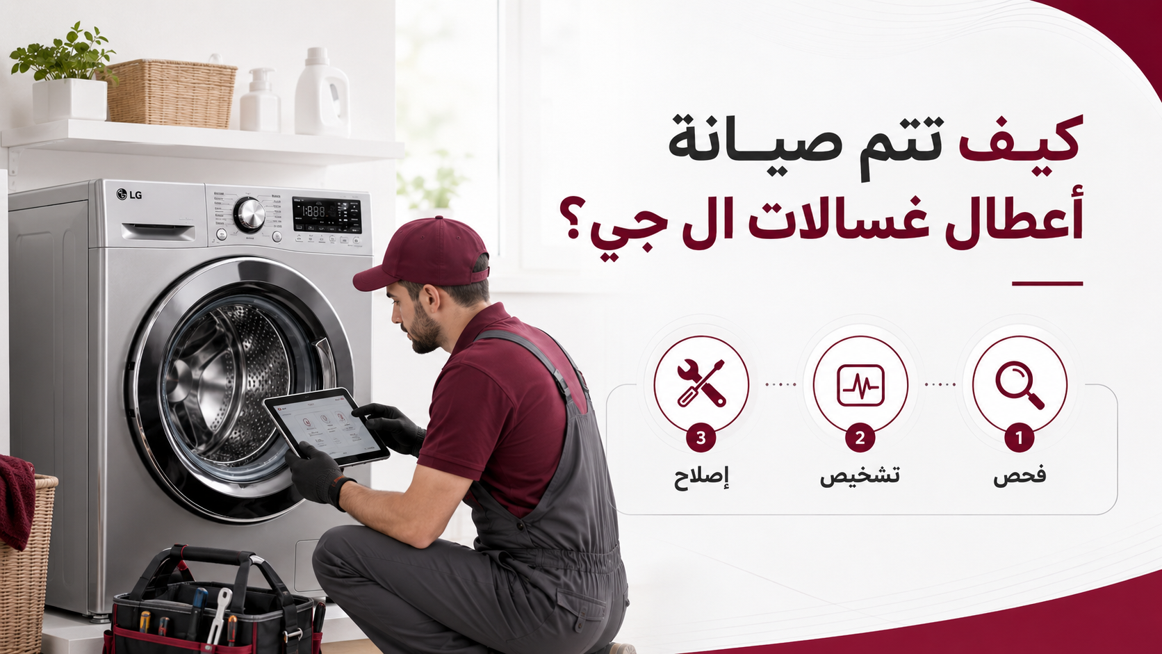 كيف تتم صيانة أعطال غسالات ال جي ؟
