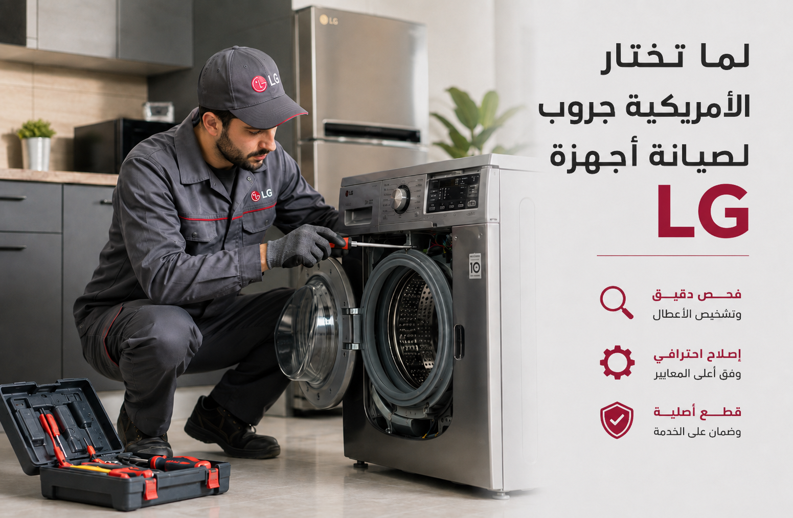 صيانة أجهزة LG المنزلية وفحص الأعطال قبل الإصلاح