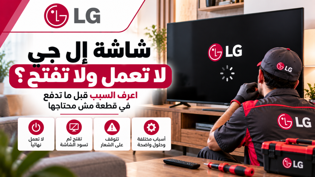 شاشة إل جي لا تعمل ولا تفتح؟ اعرف السبب قبل ما تدفع في قطعة مش محتاجها